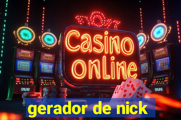 gerador de nick